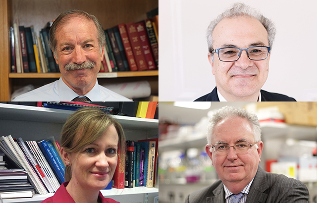 Clockwise from top left: Professors Cuzick, Deloukas, Caulfield and Munroe