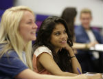 Students in a lecture theatre