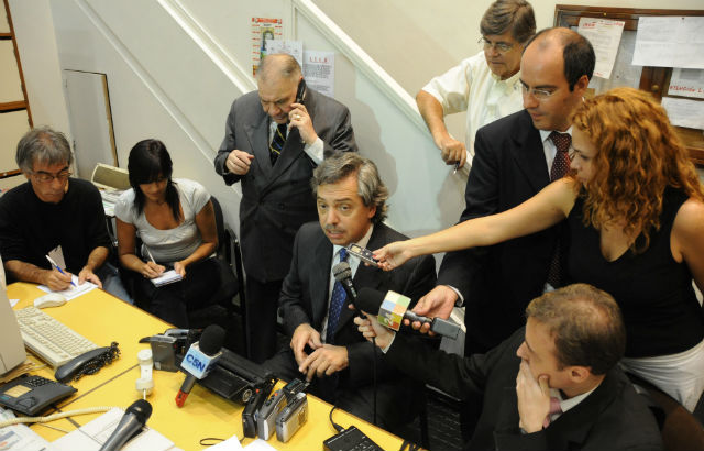 Photograph of one of the Argentinian presidential candidates, Alberto Fernández