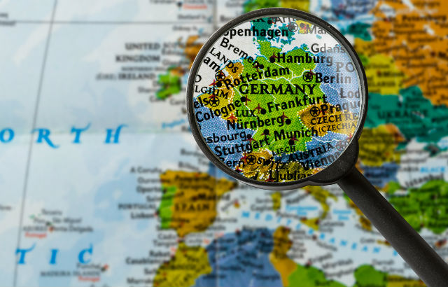 Looking at a map of Germany