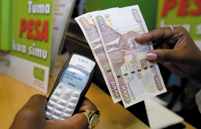 A mobile money transaction