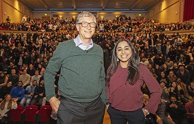 Bill Gates and Dr Shahidha Bari. Image credit: jonathancolephotography.com