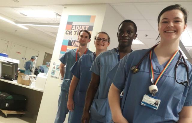 Final year medical students ready to support the NHS. Credit: Queen Mary