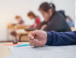 Students sitting exams