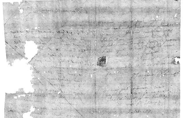 The results of scanning and virtually unfolding the letter