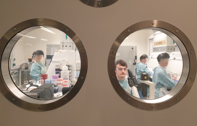 Inside the special containment lab processing COVID-19 samples