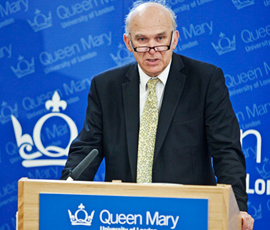 The Rt Hon Dr Vince Cable delivers his speech at Queen Mary BioEnterprises Innovation Centre