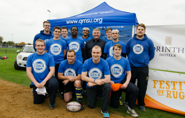 Jason Leonard (c) with the QMRFC coaches