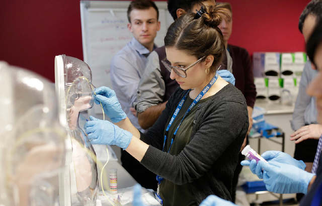 Queen Mary student learning clinical skills