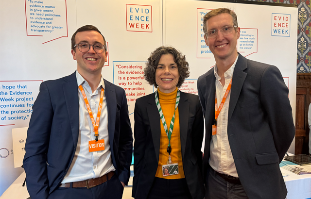 (L-R) Liam Loftus, Deirdre Costigan MP, Dr John Ford at Evidence Week 2025