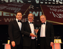 Professor Jack Cuzick accepts the award on behalf of Professor Attila Lorincz