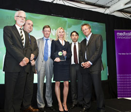 The team receive their award