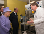 The Queen and Duke of Edinburgh meet Gareth Sanger, professor of neuropharmacology