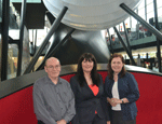 Dr Zacharoula Nikolakopoulou, centre, with her PhD supervisors Professors Eric Kenneth Parkinson and Adina Michael-Titus