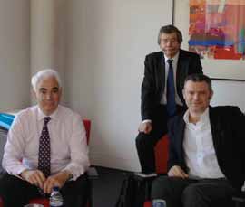 (L-R) Alistair Darling (Former Chancellor); William Keegan (Observer's Senior Economic Commentator); Dr Jon Davis (course convenor)
