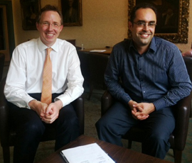 L to R: Nick Bartlett (Director of Education CFA UK) and Professor George Kapetanios, Head of the School of Economics and Finance