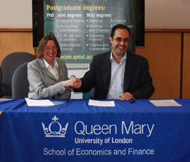 Ruth Martin, Managing Director, CISI and Professor George Kapetanios, Head of School of Economics and Finance
