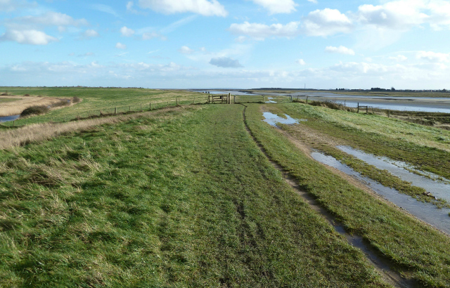 The view east along Hadleigh Marsh Landfill
