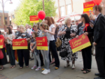 Large group of Labour Party supporters at an election rally.Credit: tirc83/ IStockphoto.com