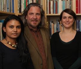 (L-R) NGO Clinic members: Ishani Chandrasekara; Stefano Harney; Emma Dowling