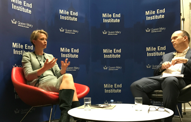 Yvette Cooper with Philip Cowley