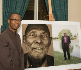 Franklyn Rodgers presents his portrait of Prof Stuart Hall FBA