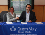 Ruth Martin, Managing Director, CISI and Professor George Kapetanios, Head of School of Economics and Finance