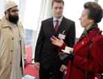 HRH the Princess Royal meets students on the Islam in the West MA and course lecturer, Dr Thomas Asbridge 