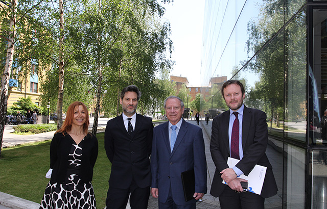 Dr Mar Encinas-Puente, Professor John London, His Excellency the Ambassador José Castillo Barrantes and Vice-Principal (International), Professor Colin Grant