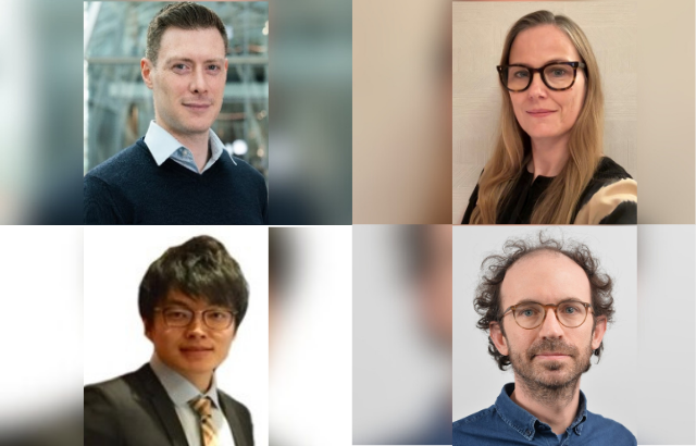 Four headshots, one of each of the successful ERCC grant winners