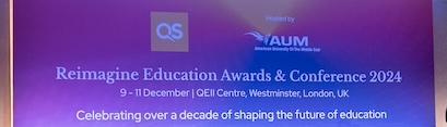 QS Reimagine Education Awards stage