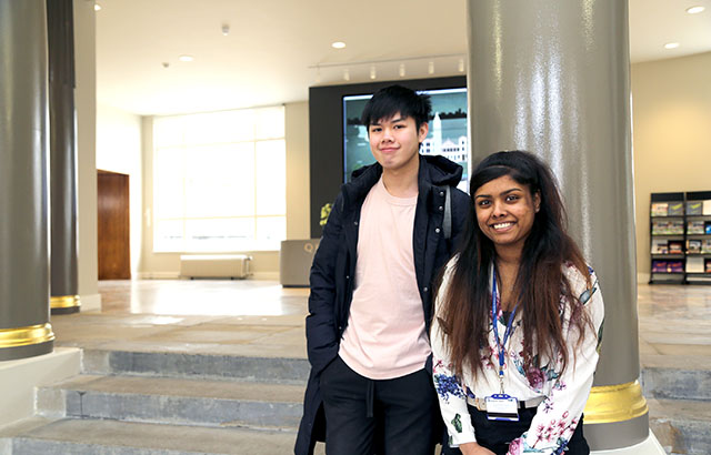 Two of the awardees: Calvin Cheng and Dilani Selvanathan