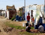 Children in a refugee camp