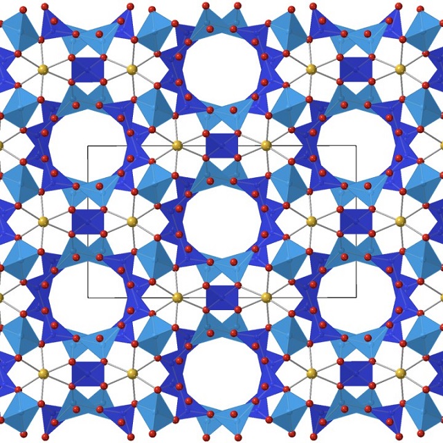 Crystal structure of cordierite. Credit by: M. Dove et. al./Matter