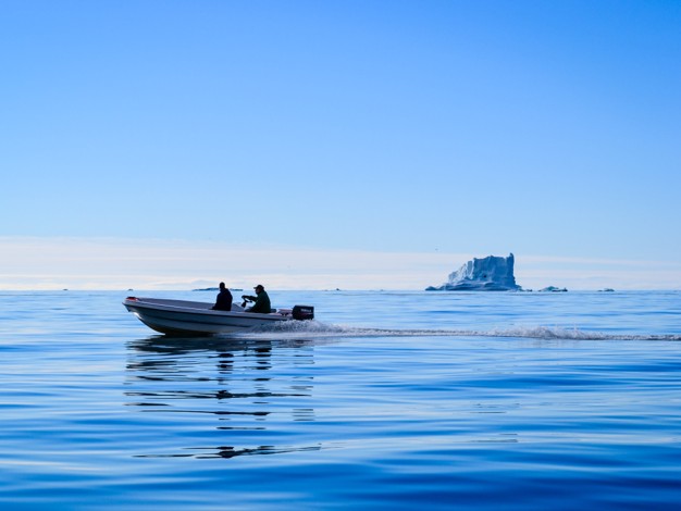 In Greenland, some local fisherman ferried us along the coast to reach our sampling locations. While the sea could be rough on some of these trips, there was one memorable journey with beautiful reflections, sparkling icebergs and even jumping whales that made it all worth it. Picture by Delorianne Sander.