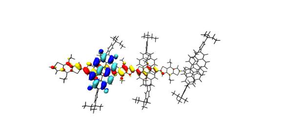 Top view of organic model-interface simulation, courtesy Hanbo Yang and Jarvist Frost.