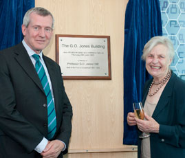 Acting Principal Professor Philip Ogden and Elizabeth Jones
