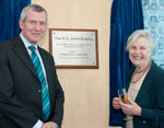 Acting Principal Professor Philip Ogden and Elizabeth Jones
