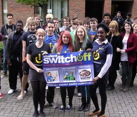 Students from winning halls, Maurice Court and Lynden House 