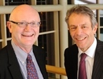 Warwick's Vice Chancellor Nigel Thrift and Queen Mary's Principal Professor Simon Gaskell