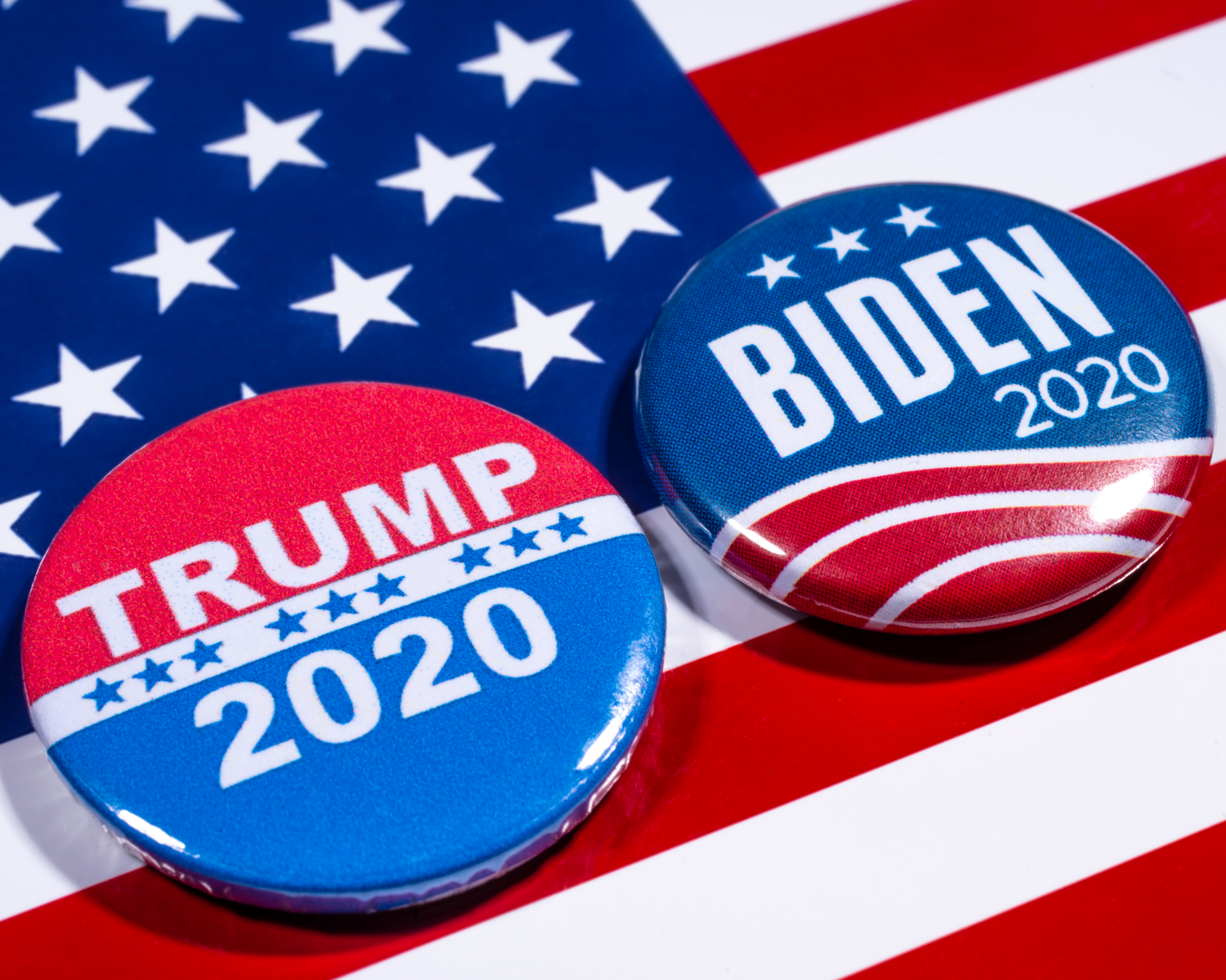 Biden and Trump Election Pin Badges