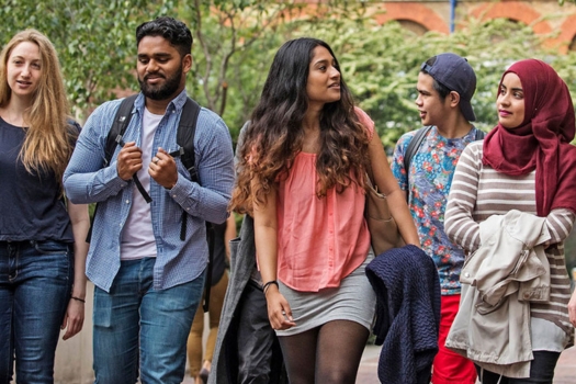 Group of students walking