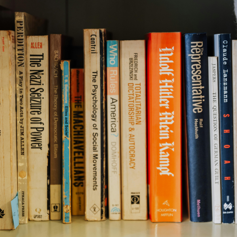 Books on a shelf