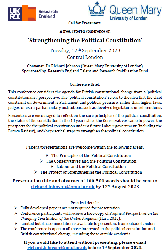 Strengthening the Political Constitution Conference 