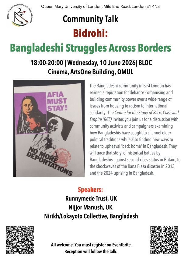 Public Event: Bidrohi: Bangladeshi Struggles Across Borders,10 June 2026