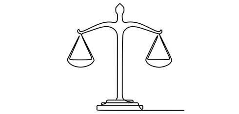 An illustration of a set of scales