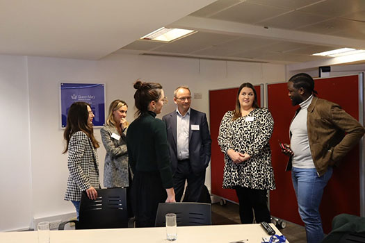 Externships programme panelists discussing the topic before the Q&A