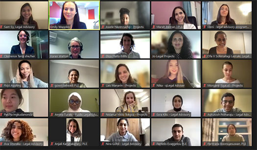 qLegal students joining a meeting online on Zoom