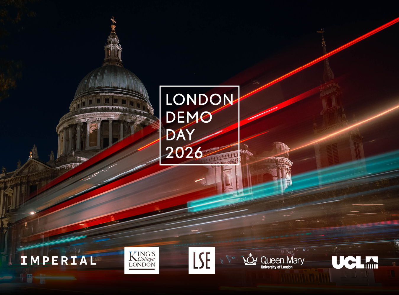 Lights across Imperial College for London Demo Day