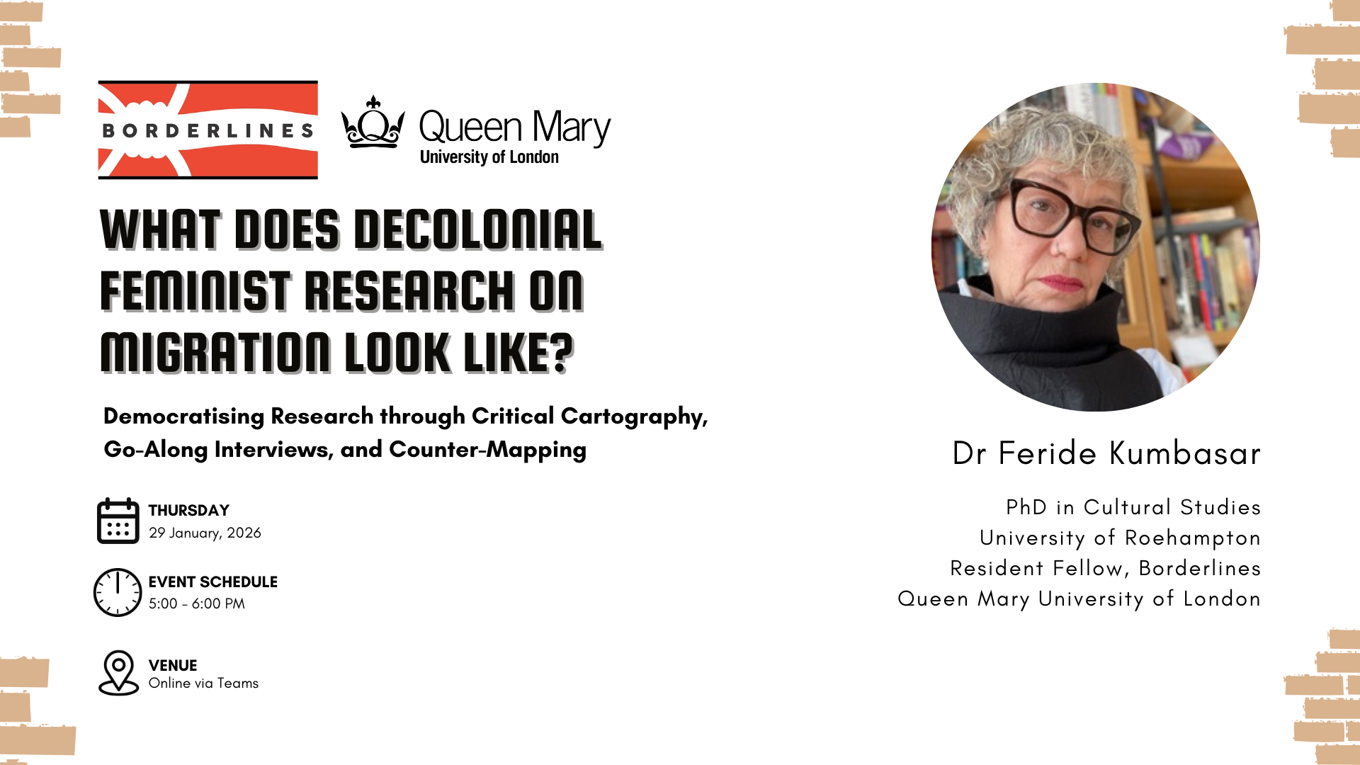 Borderlines Workshop: What Does Decolonial Feminist Research on Migration Look Like? 